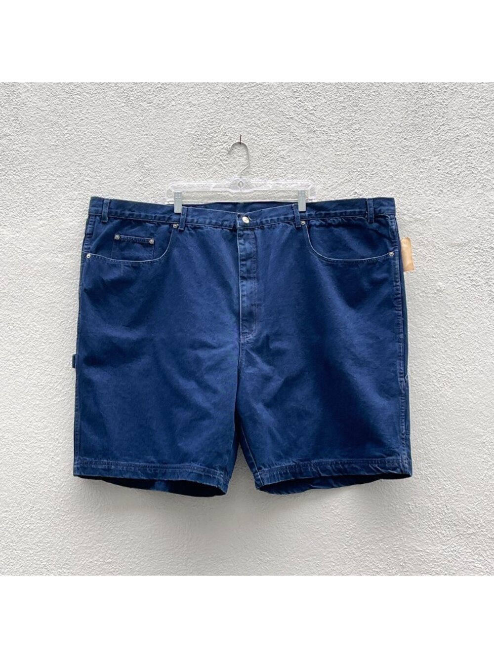 Vintage 80s Deadstock Men's Yes Clothing Denim Cargo Carpenter Shorts XXXL